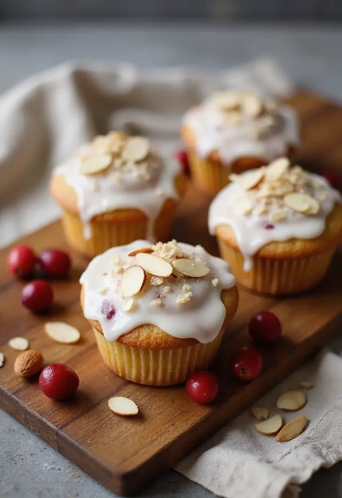 25 Cupcake Ideas for Thanksgiving That Guests Will Gobble Up - 12. Rustic Cranberry Almond