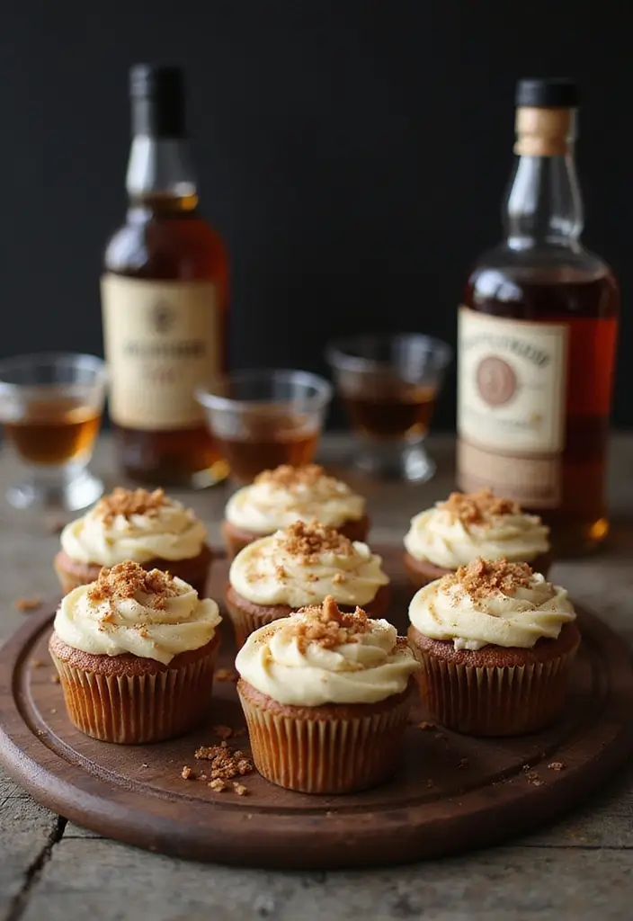25 Cupcake Ideas for Thanksgiving That Guests Will Gobble Up - 17. Brown Butter Bourbon Cupcakes