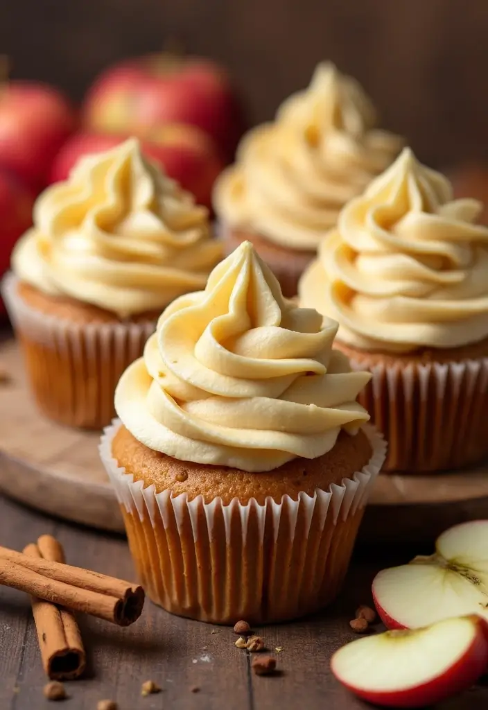 25 Cupcake Ideas for Thanksgiving That Guests Will Gobble Up - 2. Apple Cider Bliss