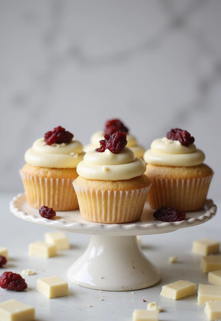 25 Cupcake Ideas for Thanksgiving That Guests Will Gobble Up - 21. White Chocolate Cranberry Fudge