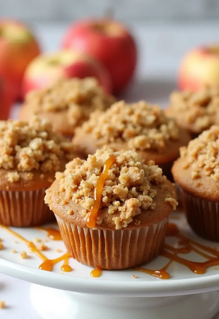 25 Cupcake Ideas for Thanksgiving That Guests Will Gobble Up - 8. Caramel Apple Crunch