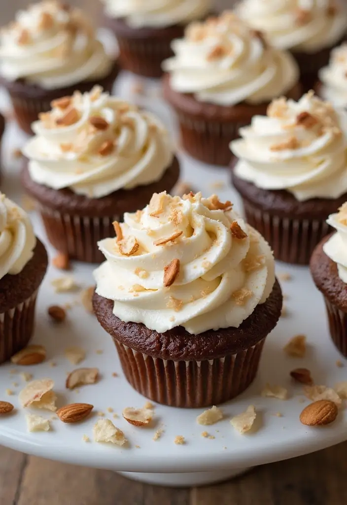25 Cupcake Ideas for Weddings That Guests Will Remember - 15. Almond Joy Cupcakes
