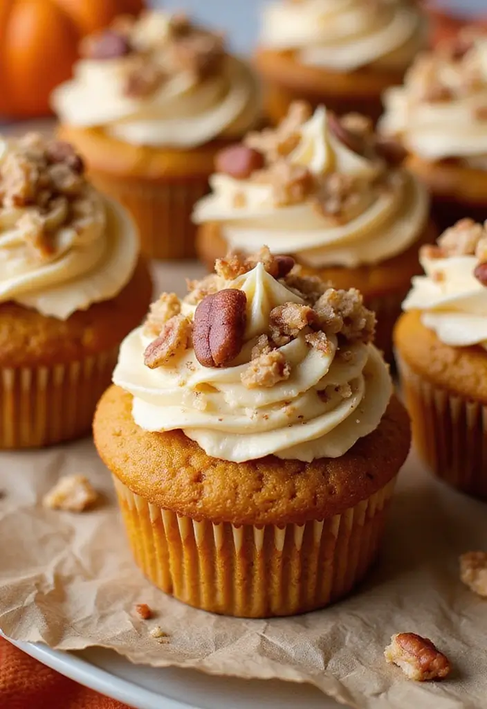 25 Cupcake Ideas for Weddings That Guests Will Remember - 17. Pumpkin Pecan Crunch