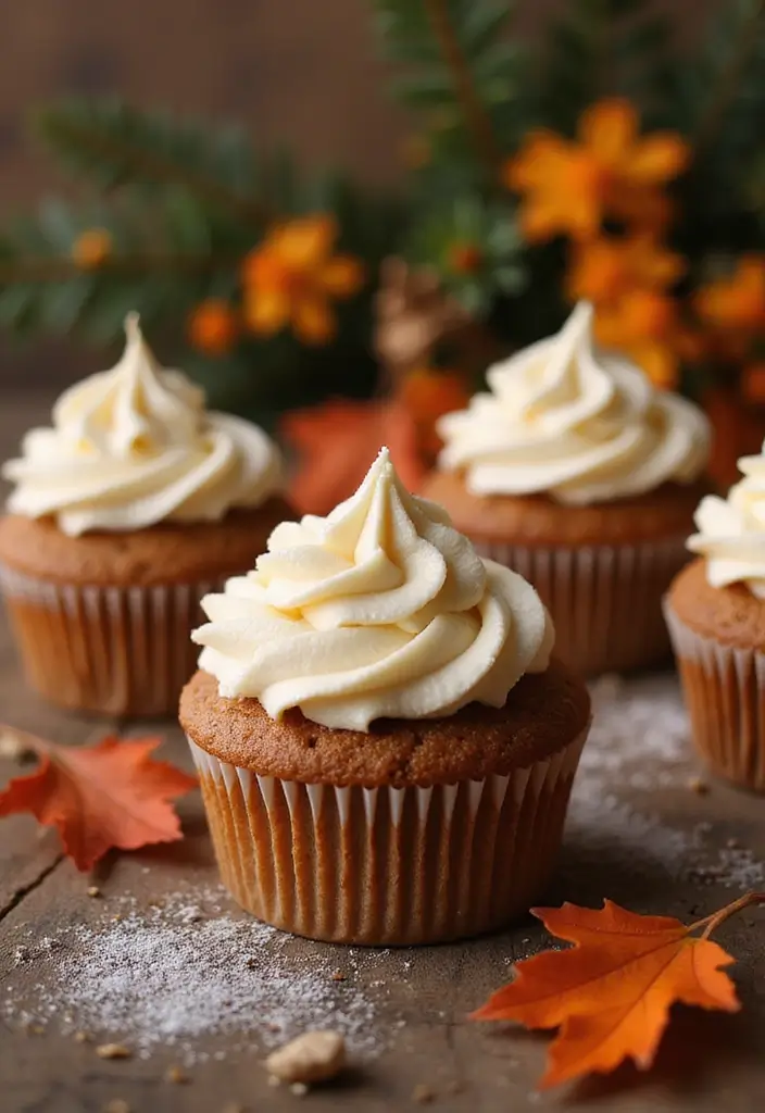 25 Cupcake Ideas for Weddings That Guests Will Remember - 19. Gingerbread Cupcakes