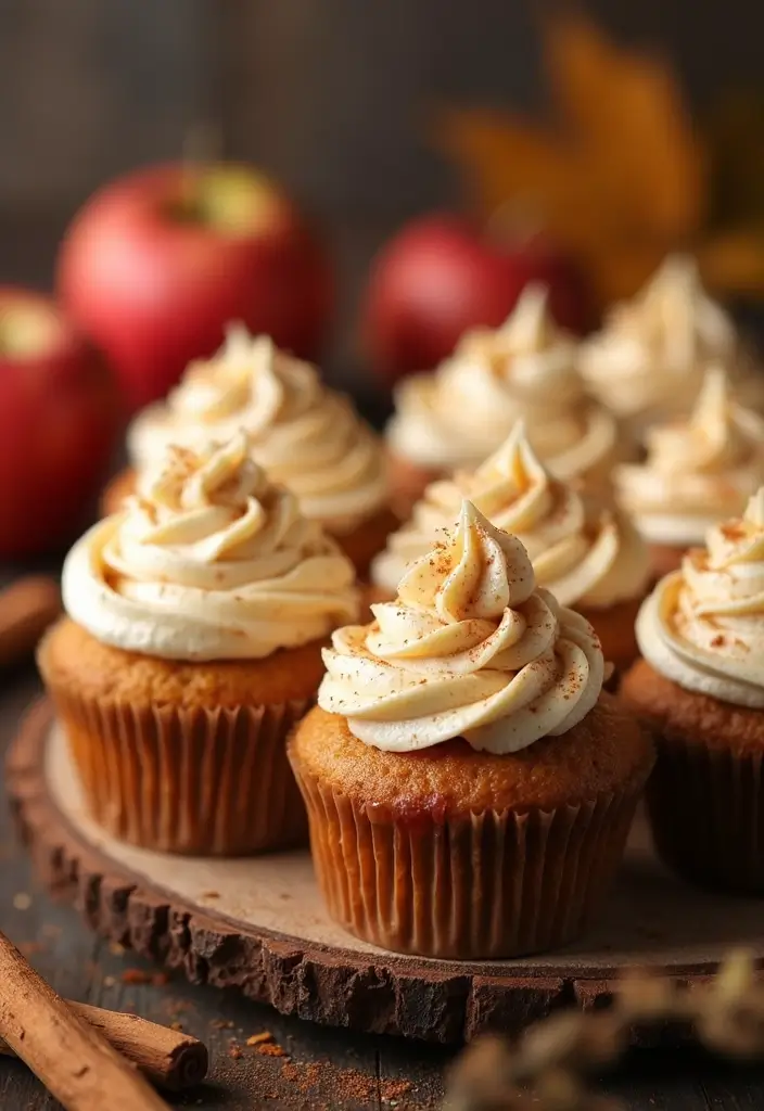 25 Cupcake Ideas for Weddings That Guests Will Remember - 20. Rustic Apple Pie Cupcakes