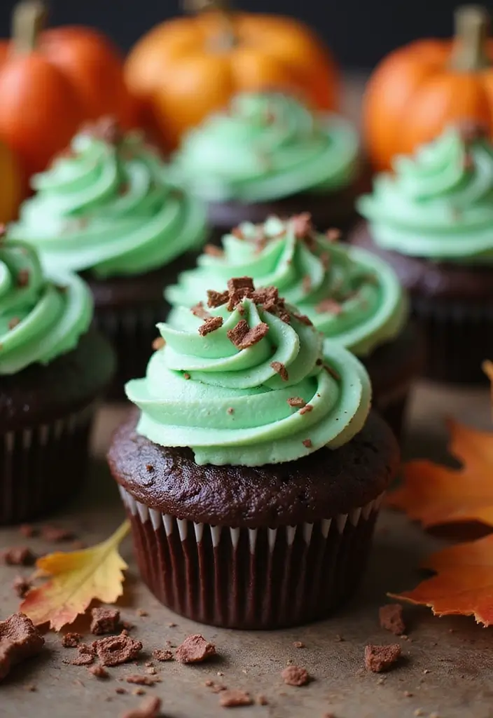 25 Cupcake Ideas for Weddings That Guests Will Remember - 22. Chocolate Mint Cupcakes
