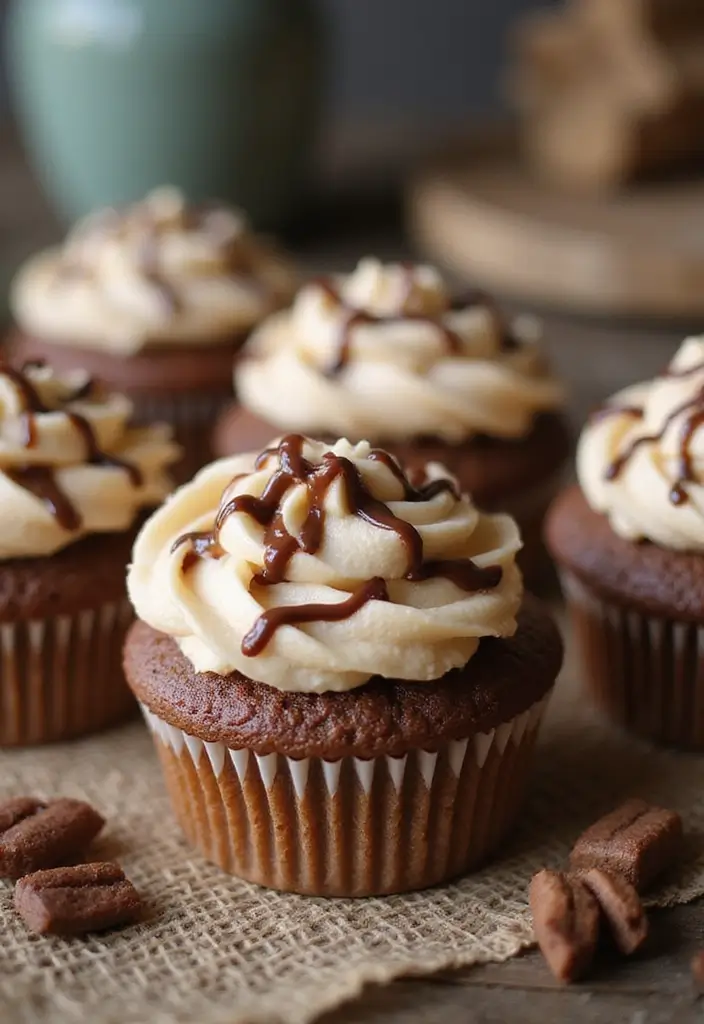25 Cupcake Ideas for Weddings That Guests Will Remember - 25. Nutella Swirl Cupcakes