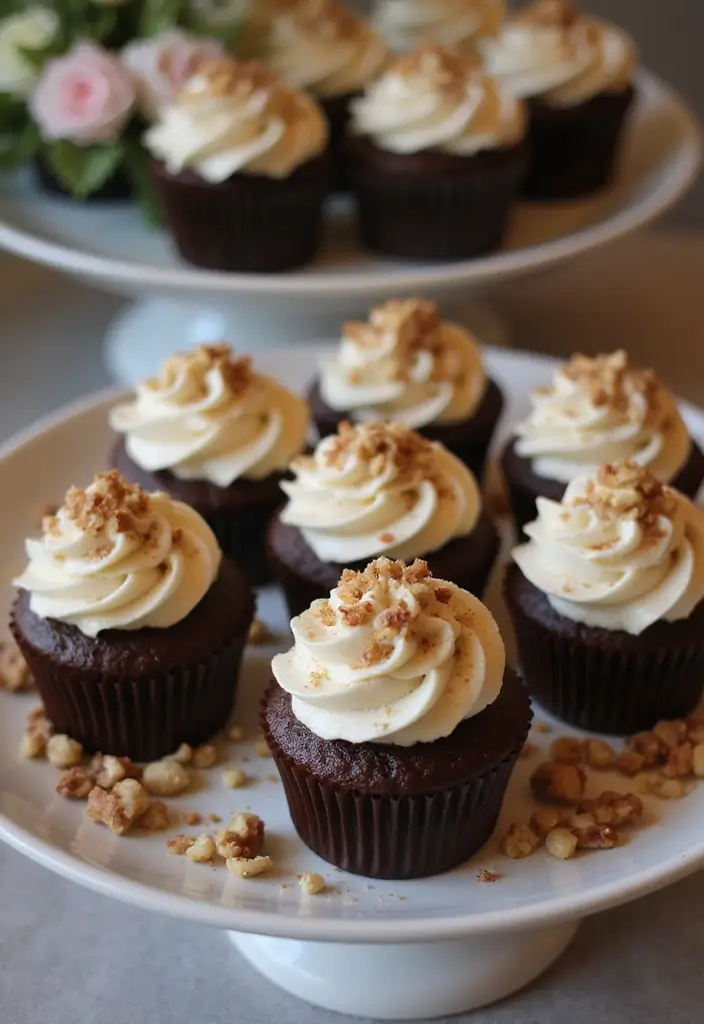 25 Cupcake Ideas for Weddings That Guests Will Remember - 7. Chocolate Hazelnut Indulgence