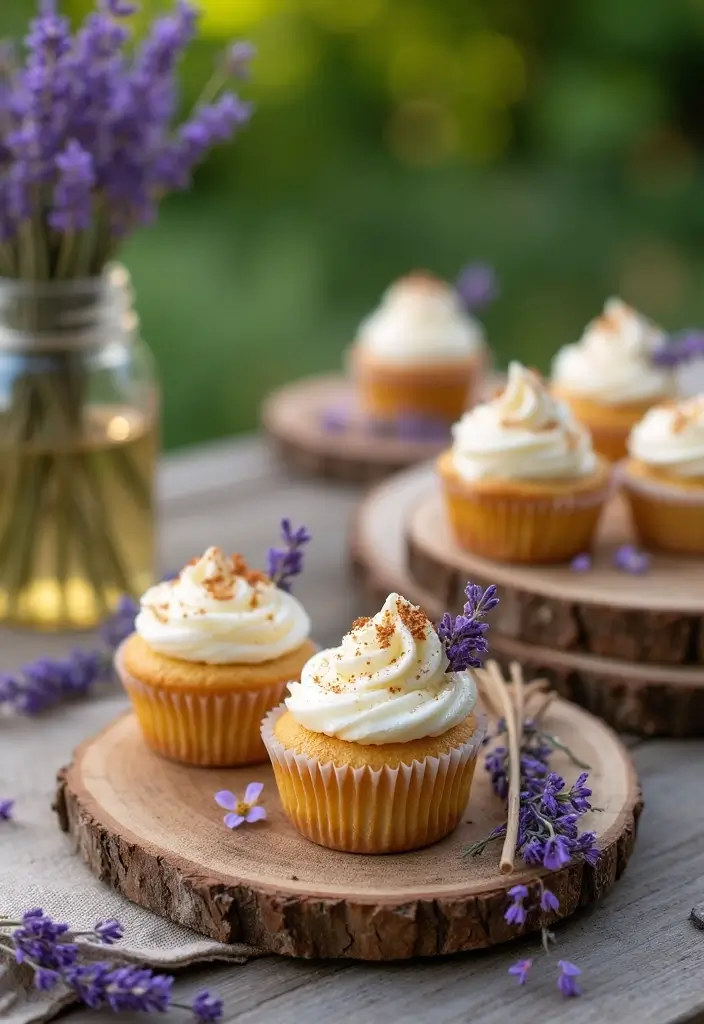 25 Cupcake Theme Ideas for Every Party and Holiday - 1. Rustic Lavender Honey Cupcakes