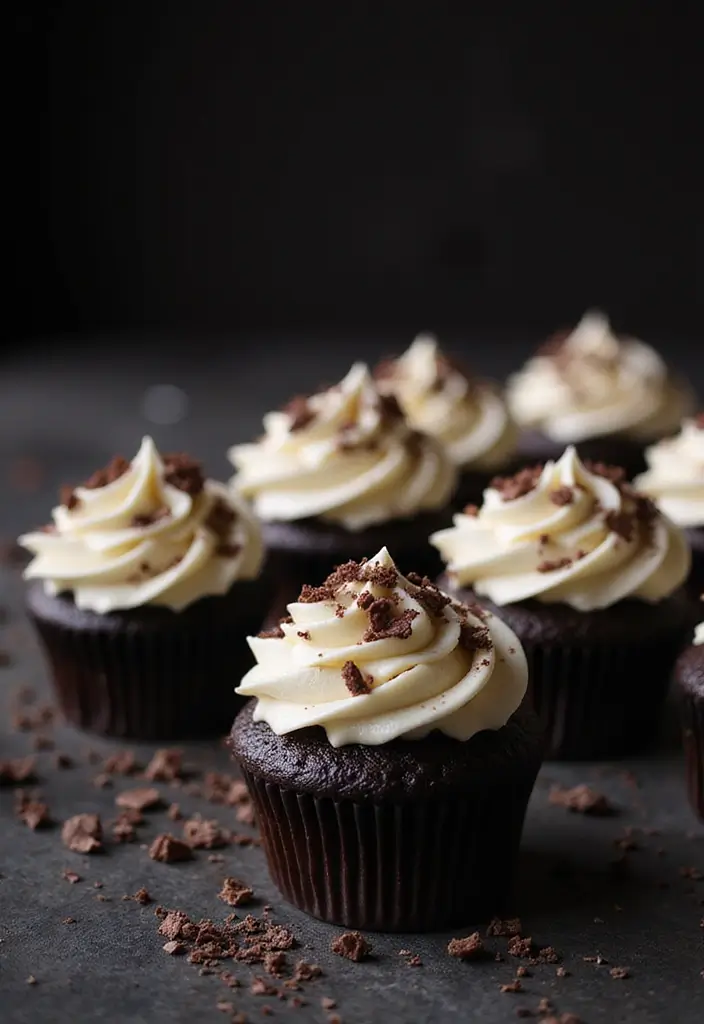 25 Cupcake Theme Ideas for Every Party and Holiday - 14. Elegant Black Velvet Cupcakes