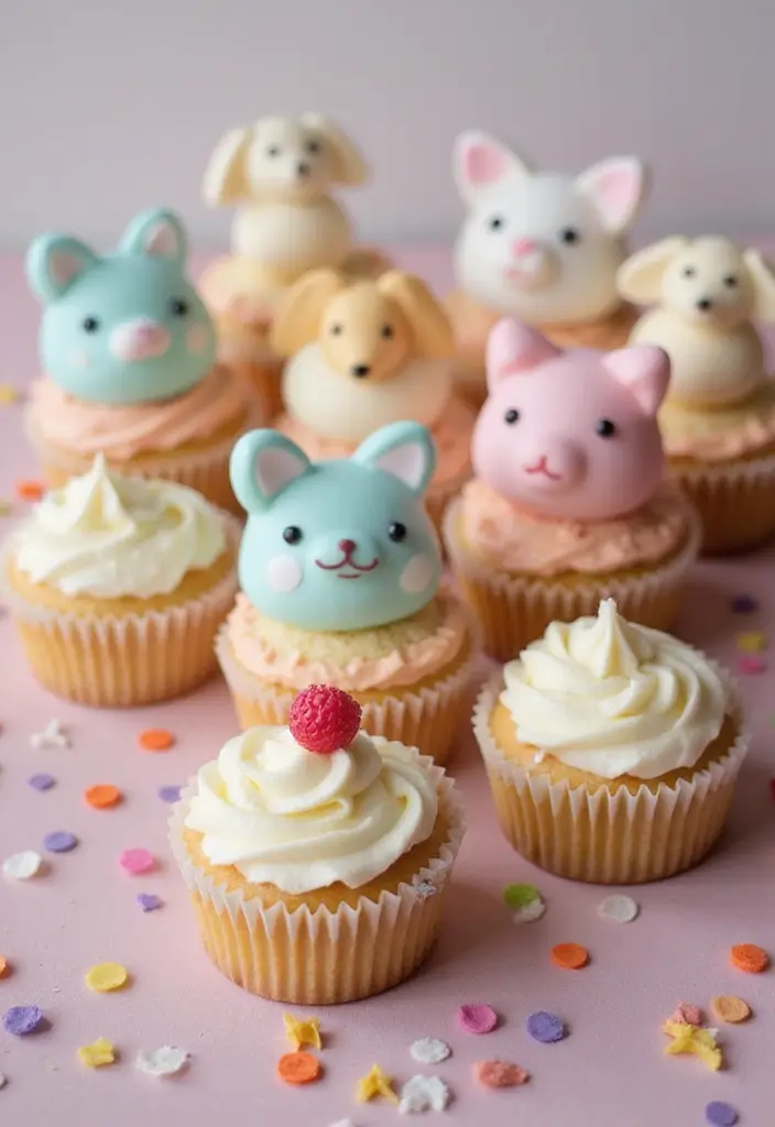 25 Cupcake Theme Ideas for Every Party and Holiday - 20. Adorable Animal Cupcakes