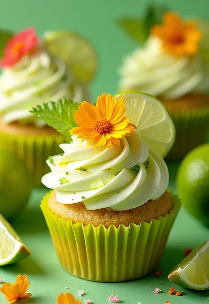 25 Cupcake Theme Ideas for Every Party and Holiday - 7. Fun Fiesta Lime Cupcakes