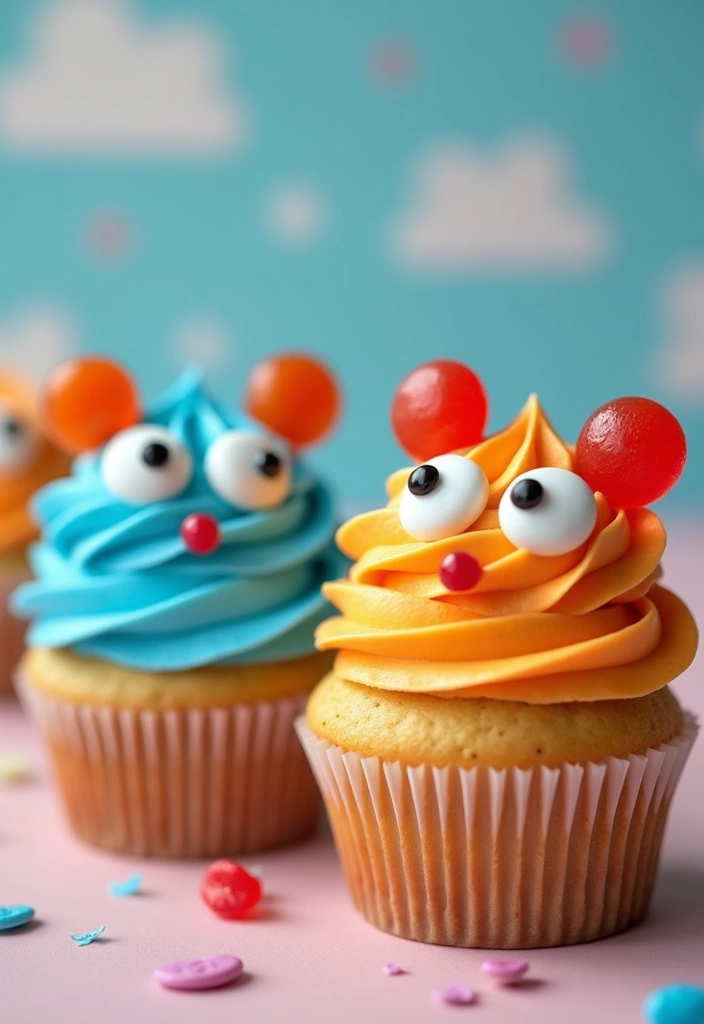 25 Cute & Easy Bluey Cupcake Ideas for Kids’ Birthdays - 1. Bluey & Bingo Cupcakes