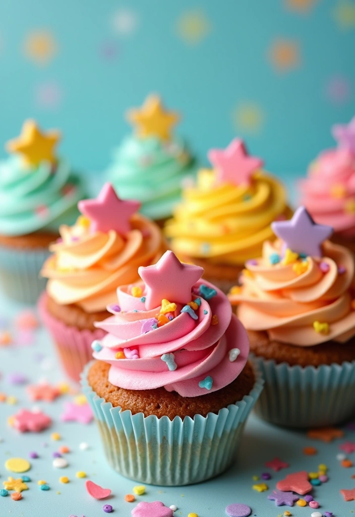 25 Cute & Easy Bluey Cupcake Ideas for Kids’ Birthdays - 25. Bluey’s Celebration Cupcakes