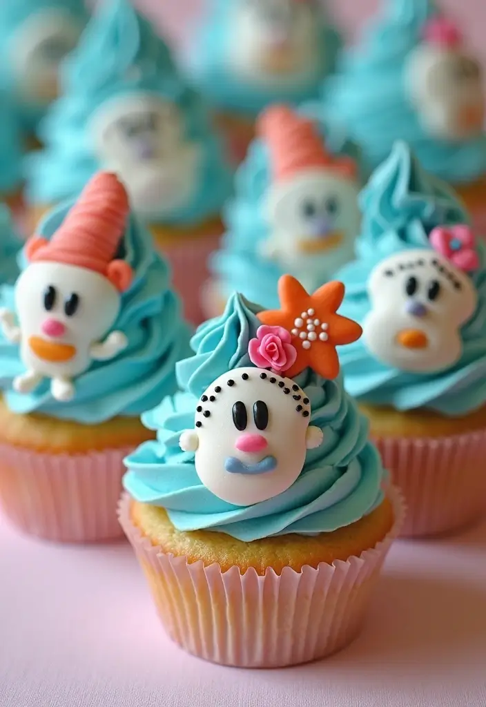 25 Cute & Easy Bluey Cupcake Ideas for Kids’ Birthdays - 4. Bluey’s Family Cupcake Set