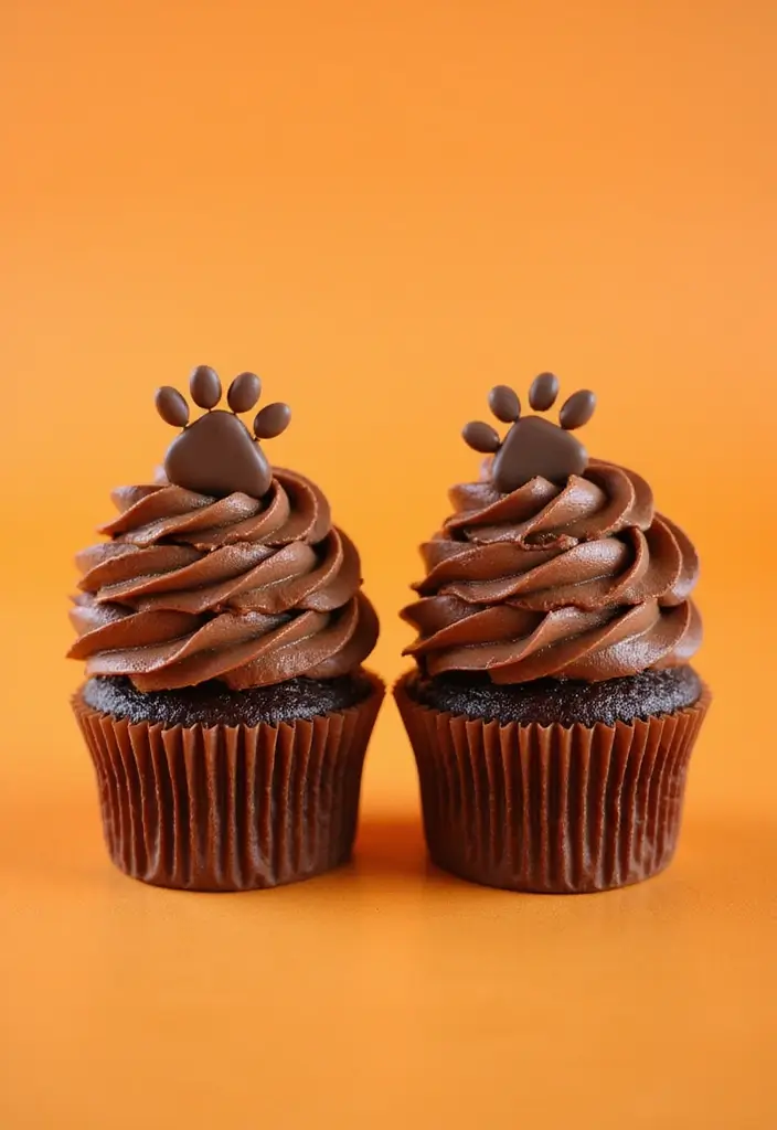 25 Cute & Easy Bluey Cupcake Ideas for Kids’ Birthdays - 5. Bluey’s Paw Print Cupcakes