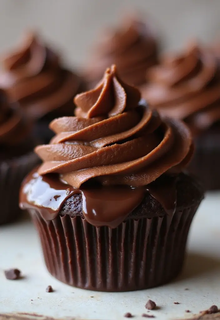 25 Cute Halloween Cupcake Ideas Kids Will Love - 20. Chocolate-Dipped Cupcakes