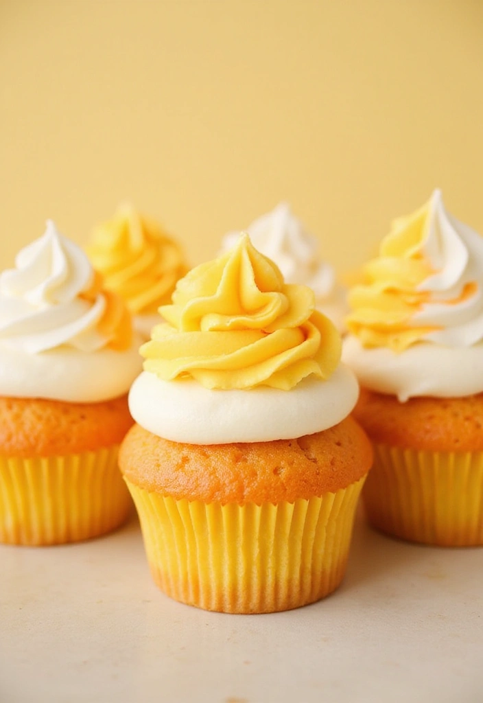 25 Cute Halloween Cupcake Ideas Kids Will Love - 8. Candy Corn Cupcakes