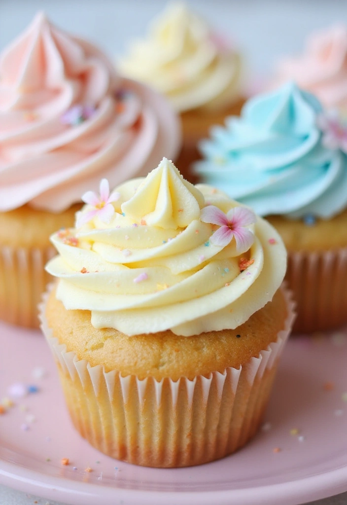 25 Easter Cupcake Decorating Ideas That Brighten Your Table - 1. Pastel Buttercream Swirls