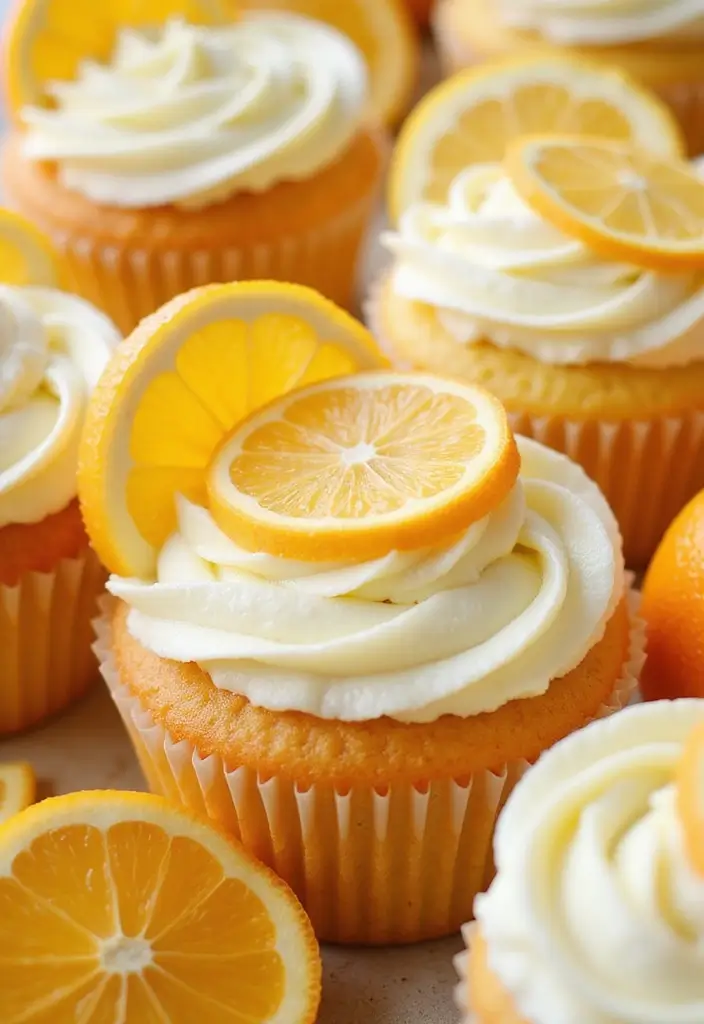 25 Easter Cupcake Decorating Ideas That Brighten Your Table - 16. Citrus Splash Cupcakes