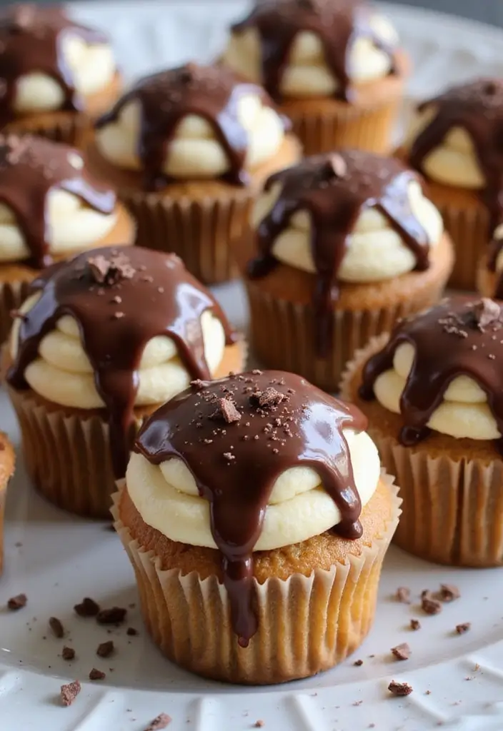 25 Easter Cupcake Decorating Ideas That Brighten Your Table - 8. Chocolate Drizzle Delight