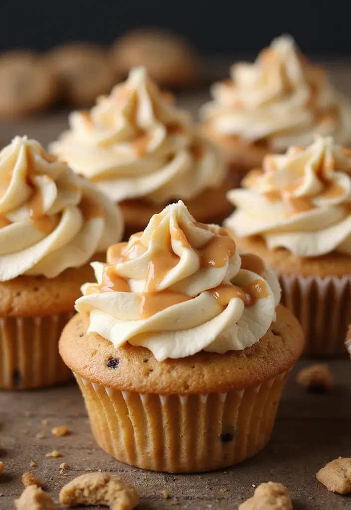 25 Gender Reveal Cupcake Ideas That Are Too Cute to Eat - 20. Cookie Butter Cupcakes