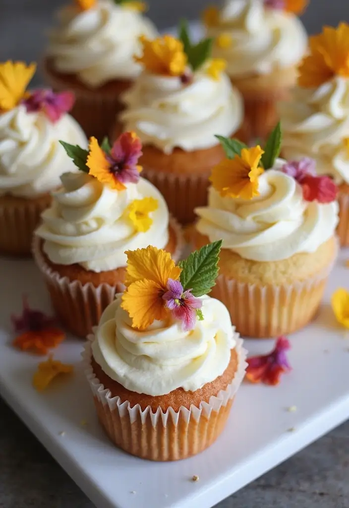 25 Graduation Cupcake Ideas That Celebrate Success in Style - 14. Tropical Passionfruit Cupcakes