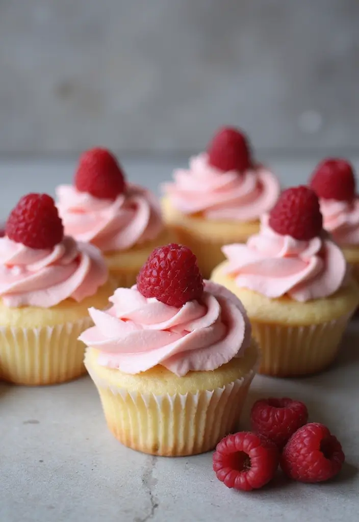 25 Graduation Cupcake Ideas That Celebrate Success in Style - 15. White Chocolate Raspberry Cupcakes