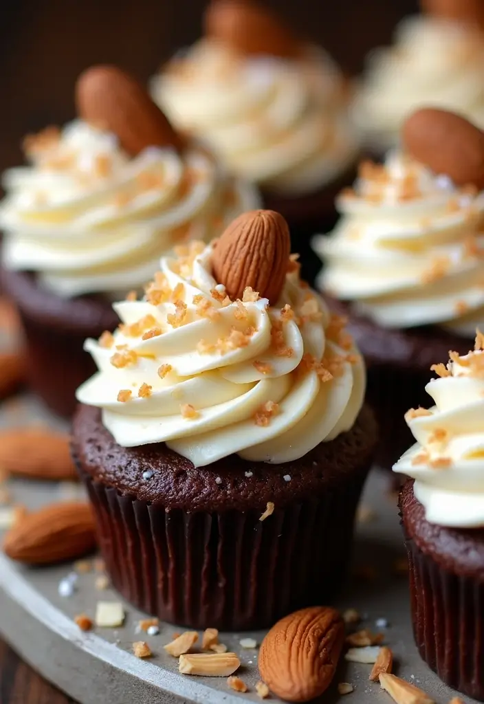 25 Graduation Cupcake Ideas That Celebrate Success in Style - 17. Almond Joy Cupcakes