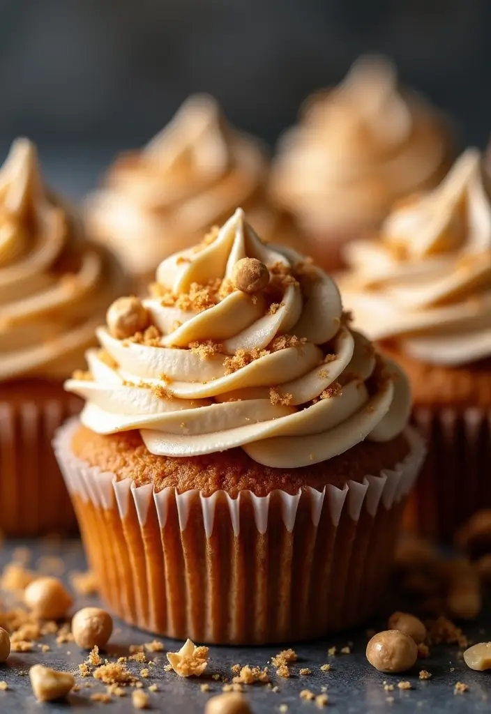 25 Graduation Cupcake Ideas That Celebrate Success in Style - 23. Hazelnut Praline Cupcakes