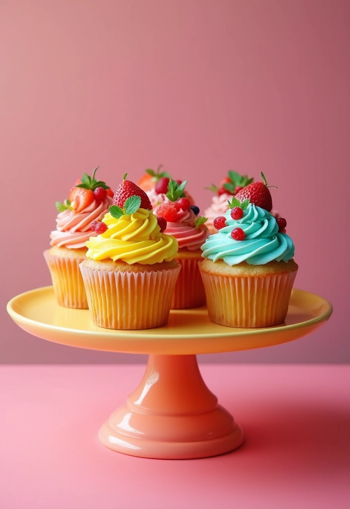25 Graduation Cupcake Ideas That Celebrate Success in Style - 24. Fun Fruity Cupcakes