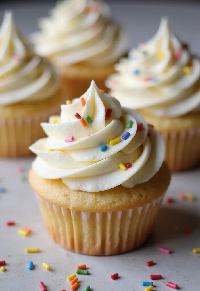 25 Graduation Cupcake Ideas That Celebrate Success in Style - 25. Classic Vanilla Cupcakes