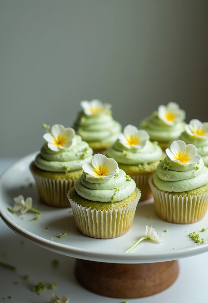 25 Graduation Cupcake Ideas That Celebrate Success in Style - 6. Matcha Green Tea Cupcakes