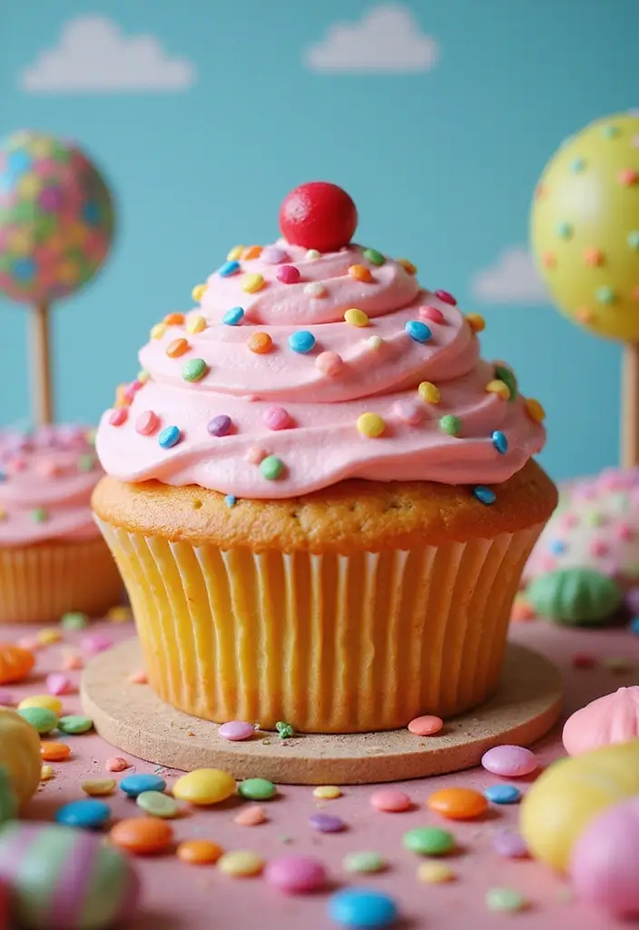 25 Minecraft Cupcake Ideas for Pixel-Perfect Parties - 19. Candy Land Cupcake