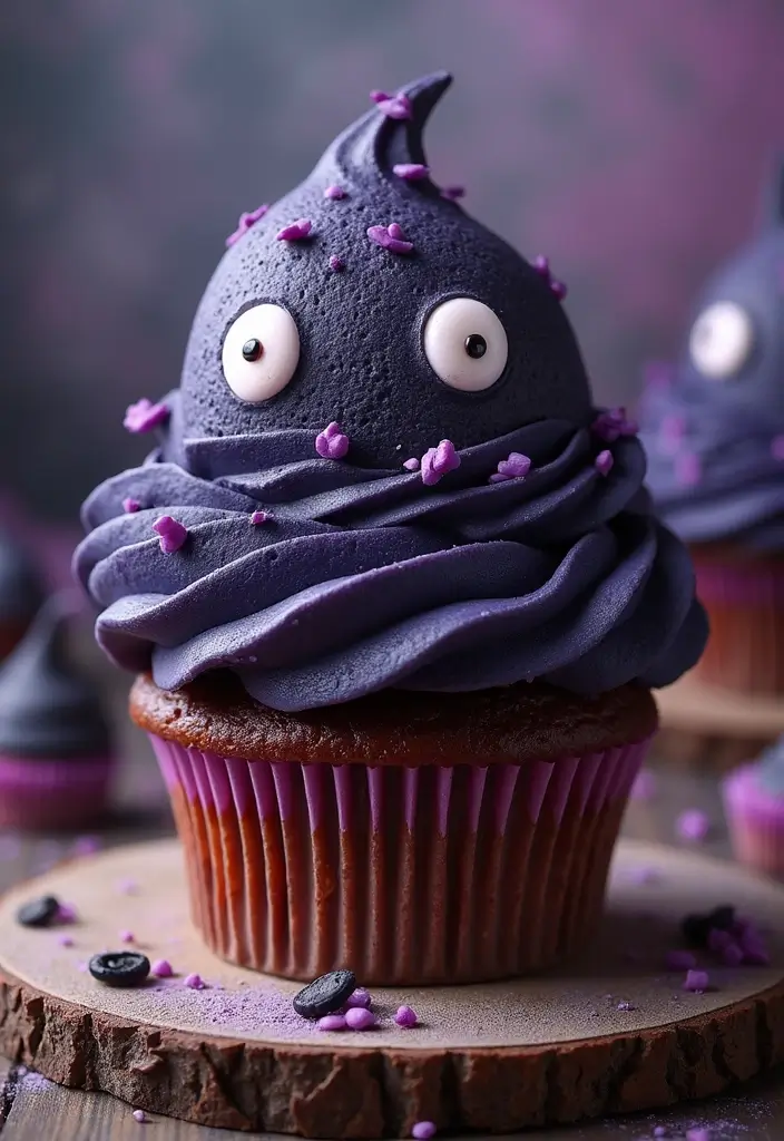 25 Minecraft Cupcake Ideas for Pixel-Perfect Parties - 3. Enderman Mystery Cupcake