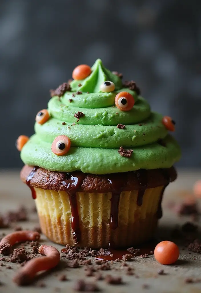 25 Minecraft Cupcake Ideas for Pixel-Perfect Parties - 5. Zombie Apocalypse Cupcake
