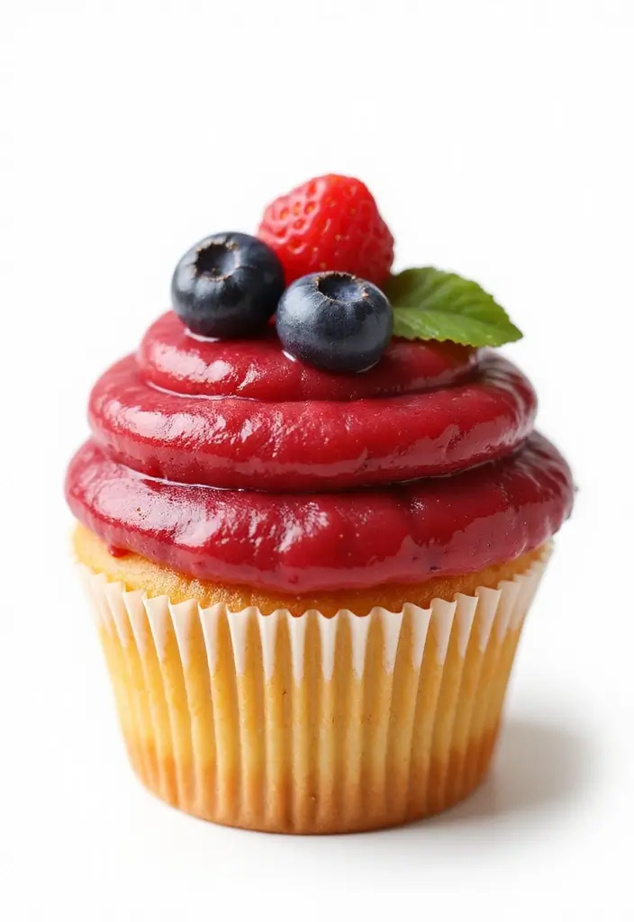 25 Simple Cupcake Decorating Ideas Anyone Can Master - 13. Glazed Fruit Topping