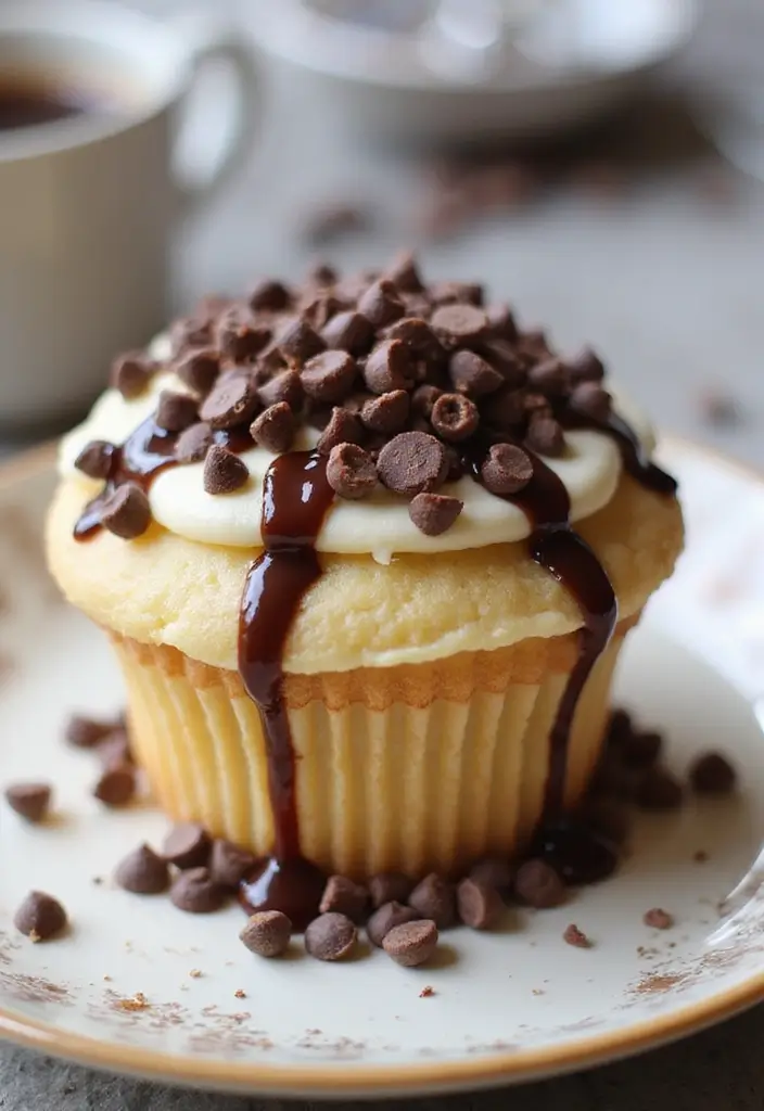 25 Simple Cupcake Decorating Ideas Anyone Can Master - 15. Chocolate Chips and Shavings