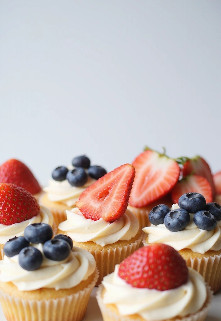 25 Simple Cupcake Decorating Ideas Anyone Can Master - 3. Fresh Fruit Toppers