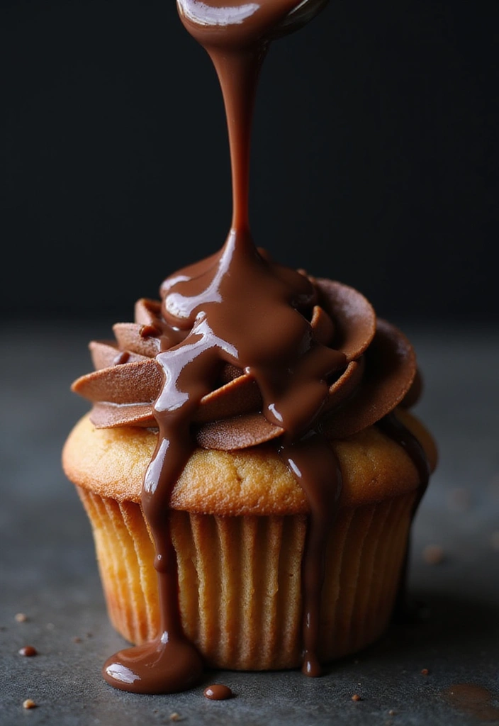 25 Simple Cupcake Decorating Ideas Anyone Can Master - 4. Chocolate Drizzle