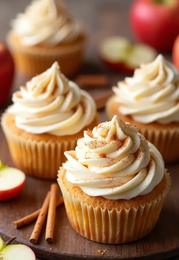 25 St. Patrick’s Day Cupcake Ideas Full of Lucky Charm - 20. Apple Pie Cupcakes