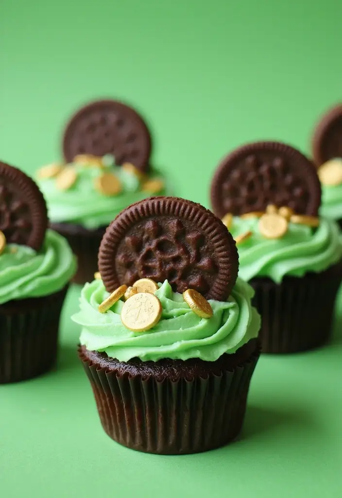 25 St. Patrick’s Day Cupcake Ideas Full of Lucky Charm - 3. Leprechaun Hat Cupcakes