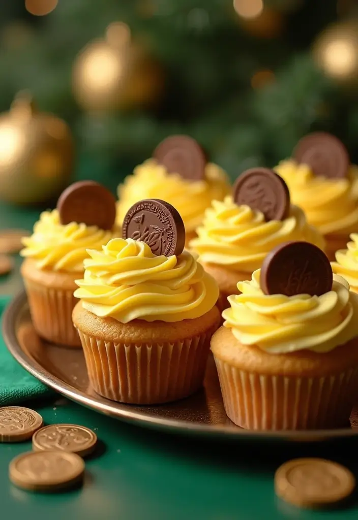 25 St. Patrick’s Day Cupcake Ideas Full of Lucky Charm - 6. Pot of Gold Cupcakes