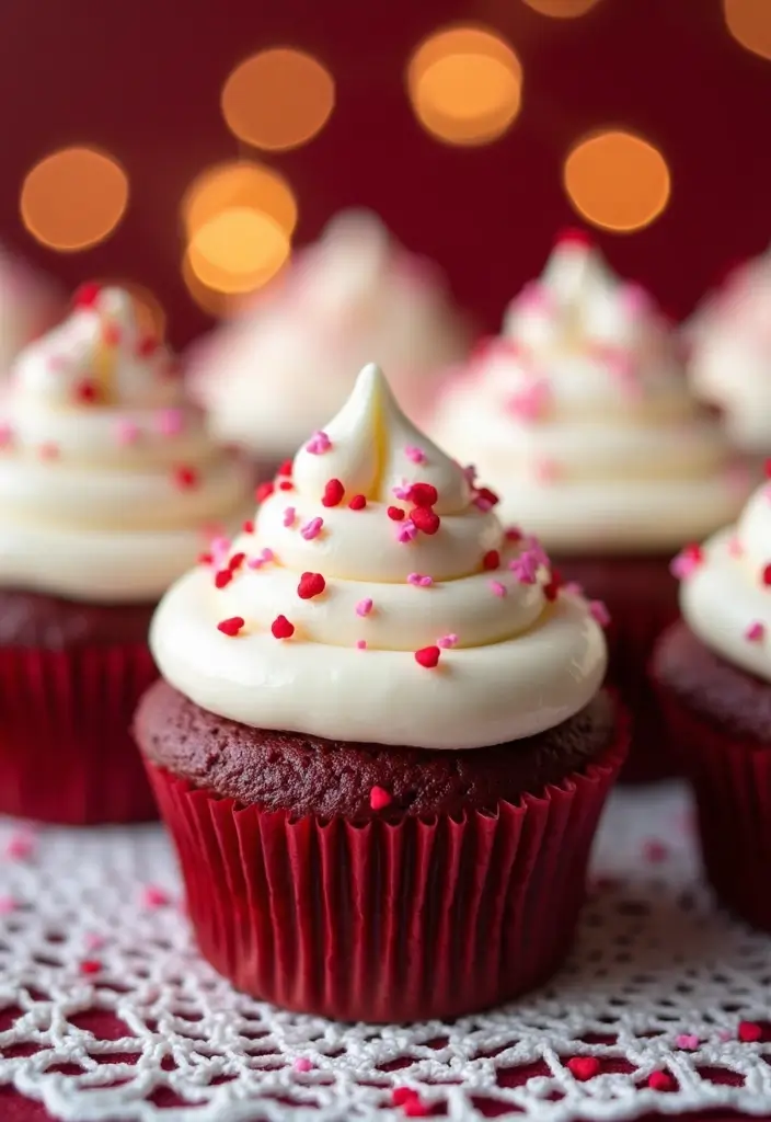 25 Valentine’s Day Cupcake Ideas That Say “I Love You” - 1. Red Velvet Vegan Cupcakes