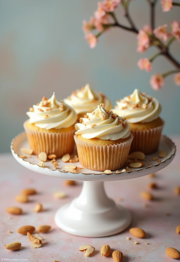 25 Valentine’s Day Cupcake Ideas That Say “I Love You” - 11. Sweet Almond Cupcakes