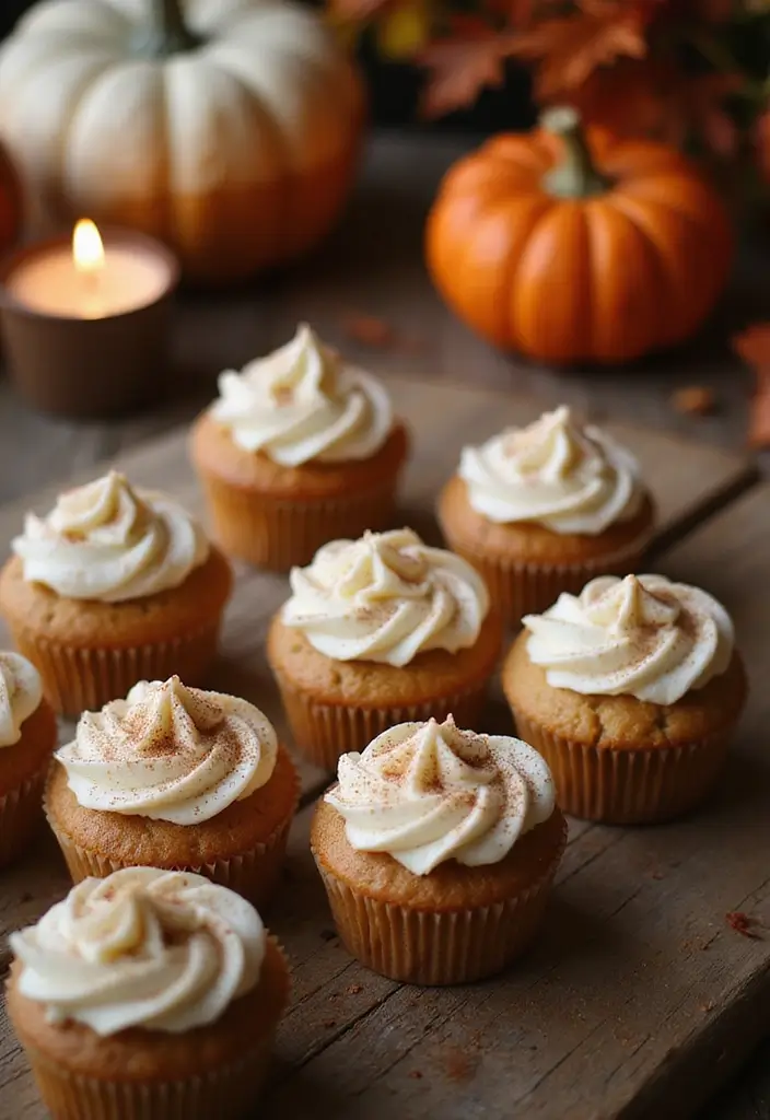 25 Valentine’s Day Cupcake Ideas That Say “I Love You” - 14. Spice Cake Cupcakes with Cream Cheese Frosting