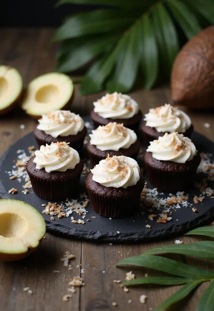 25 Valentine’s Day Cupcake Ideas That Say “I Love You” - 19. Chocolate Coconut Cream Cupcakes