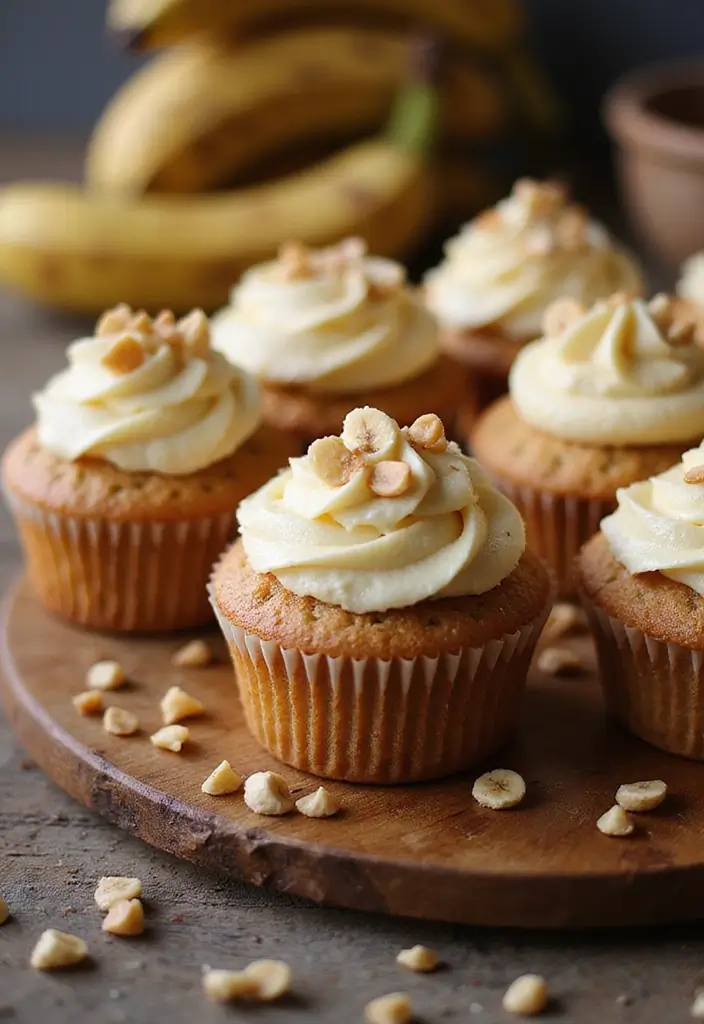25 Valentine’s Day Cupcake Ideas That Say “I Love You” - 23. Banana Bread Cupcakes