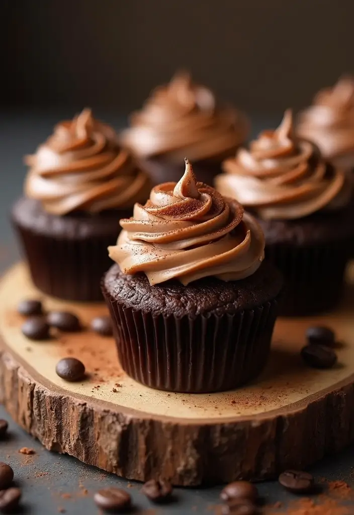 25 Valentine’s Day Cupcake Ideas That Say “I Love You” - 8. Mocha Espresso Cupcakes