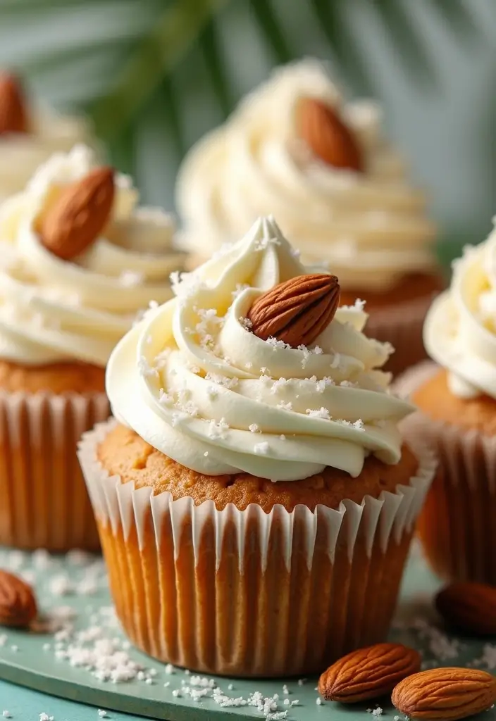 25 Valentine’s Day Cupcake Ideas That Say “I Love You” - 9. Almond Joy Cupcakes